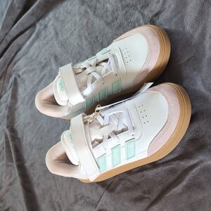 Adidas Kids' White and Beige Sneakers